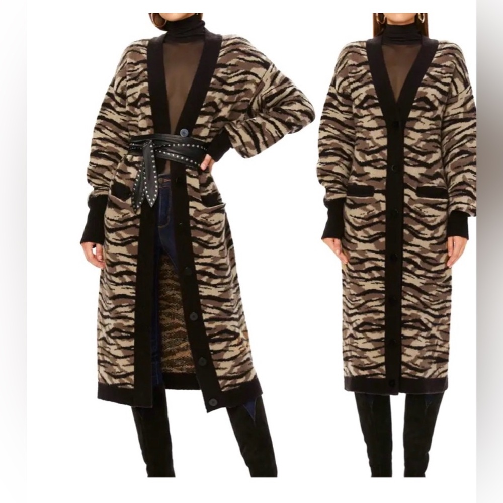 NWOT AFRM Zebra Camo Tristen Cardigan Size XS/S